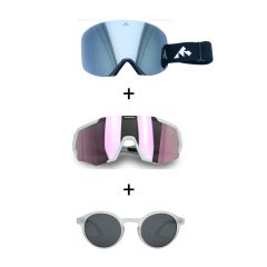 Premium Eyewear Pack: Goggles + Sports Glasses + Sun Glasses